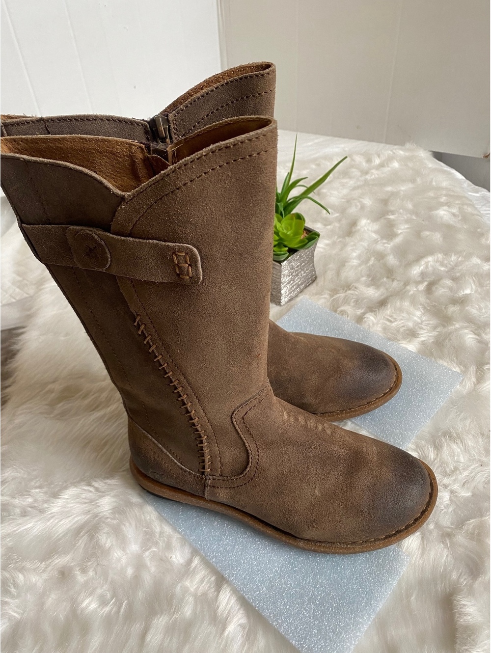 Born Women's Brown Suede Mid-Calf Boots Size 6.5 Medium